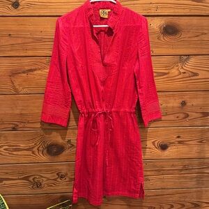 Tory Burch Red Swimsuit Cover Up Size 8